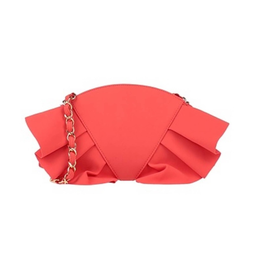 CHIARA BONI LA PETITE ROBE coral crossbody bag $450